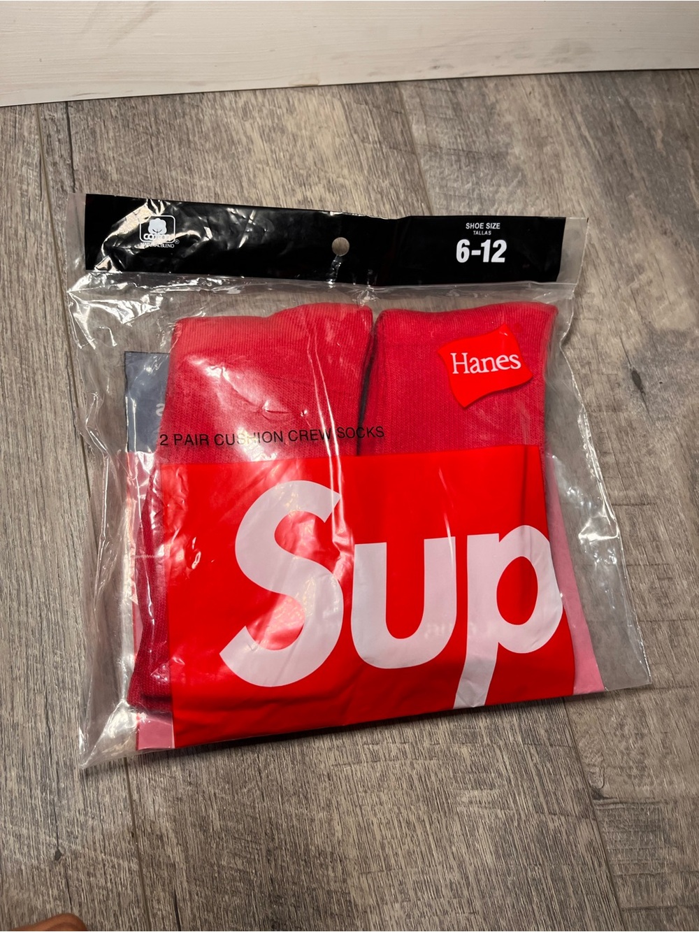 Hanes Red Athletic Crew Socks - 2 Pair Pack